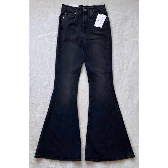 NWT 7 for All Mankind 7FAM Ultra High Rise Mega Flare Jean in Belle, Size 26 - Picture 7 of 11